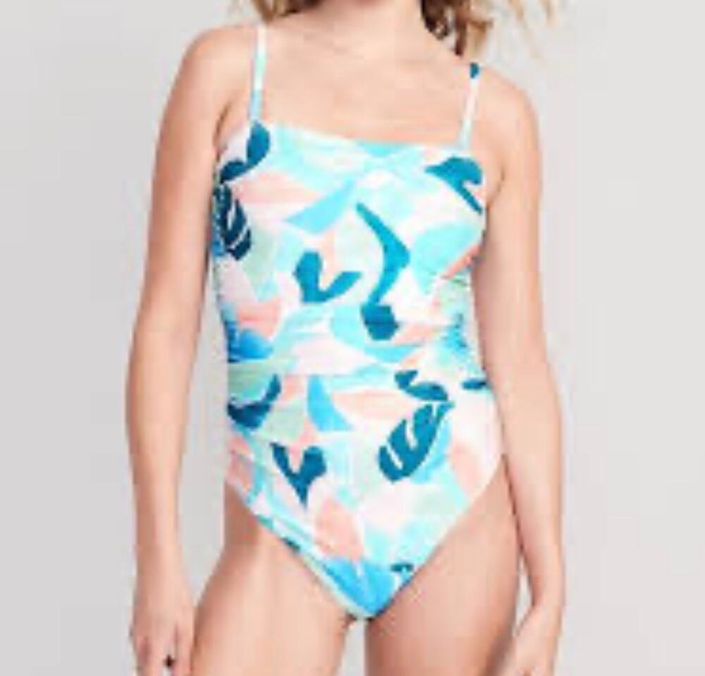 Old Navy Half Zip One-Piece Swimsuit M Medium